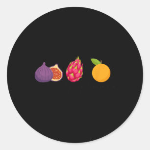 Adesivo Redondo Fig Dragon Fruta Tangerina Fruta Sutil Anti Trump
