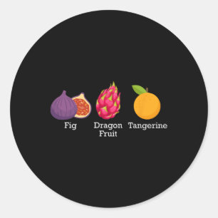 Adesivo Redondo Fig Dragon Fruta Tangerina Fruta Sutil Anti Trump