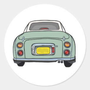 Adesivo Redondo Figarations Verde Esmeralda Figaro Carro Álbum de