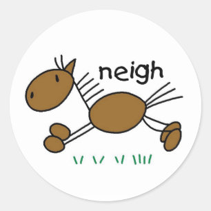 Adesivo Redondo Figura cavalo da vara