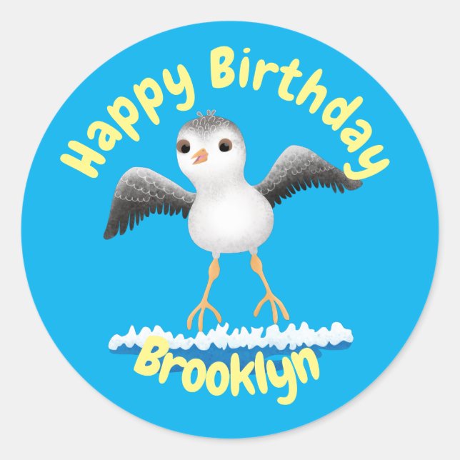 Adesivo Redondo Figura clássica da ilustração de desenho em sandpi (Frente)