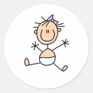 Adesivo Redondo Figura do Baby Stick