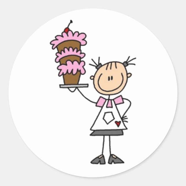 Adesivo Redondo Figura do bastão (Frente)