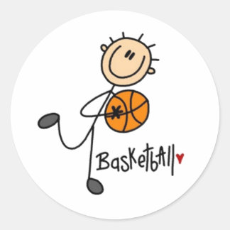 Adesivo Redondo Figura do bastão de basquete