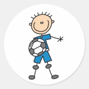 Adesivo Redondo Figura do Soccer