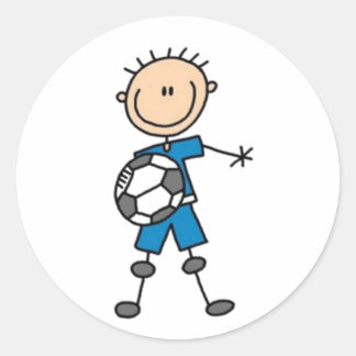 Adesivo Redondo Figura do Soccer