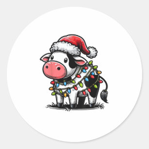Adesivo Redondo Figurino De Natal Para Crianças