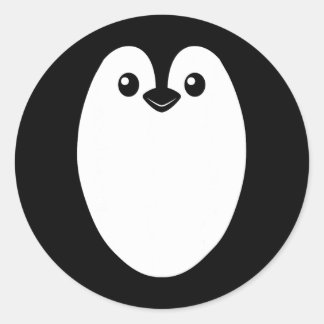 Adesivo Redondo Figurino do Dia das Bruxas de Pinguim para Homens