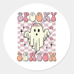 Adesivo Redondo Figurino do Dia das Bruxas de Spooky Season