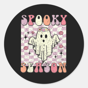 Adesivo Redondo Figurino do Dia das Bruxas de Spooky Season