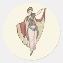 Adesivo Redondo Figurinos - Vestidos de dança, moda