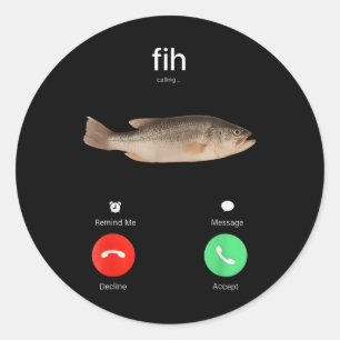 Adesivo Redondo Fih Chamando Lembrar-me Recusar Mensagem Aceitar T