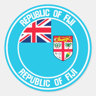 Adesivo Redondo Fiji Round Emblem