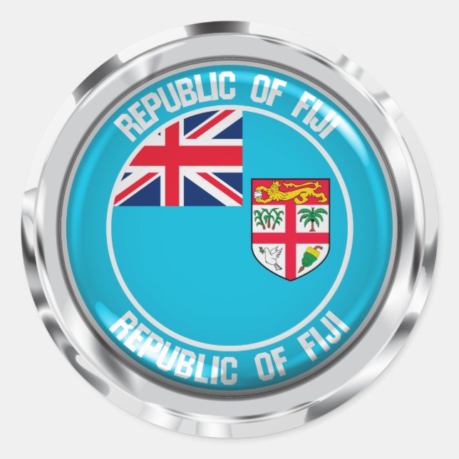 Adesivo Redondo Fiji Round Emblem (Frente)