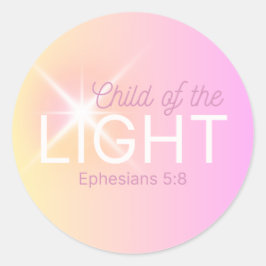 Adesivo Redondo Filha da luz - Bíblia Verse Sticker