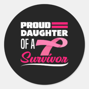 Adesivo Redondo Filha Orgulhosa De Um Sobrevivente Mãe Cancer Awa