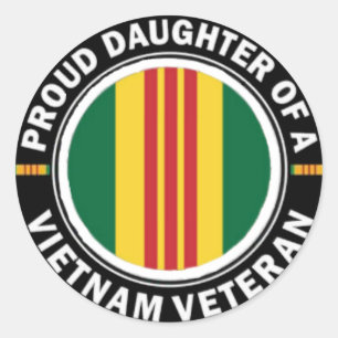 Adesivo Redondo Filha Orgulhosa de um Vet Stickers do Vietname