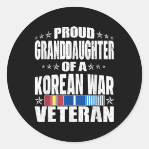 Adesivo Redondo Filha Orgulhosa De Um Veterano Da Guerra Coreano M