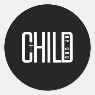 Adesivo Redondo Filho De Deus, Cristão Mens Misturam Religião