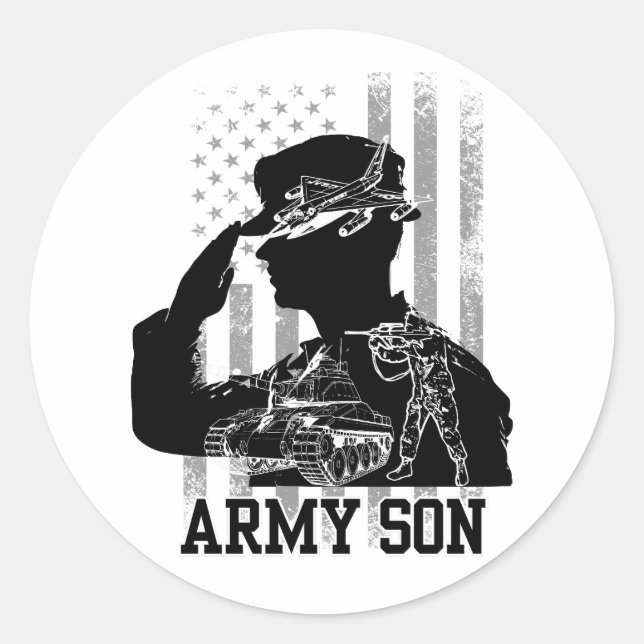 Adesivo Redondo Filho do Exército (Frente)