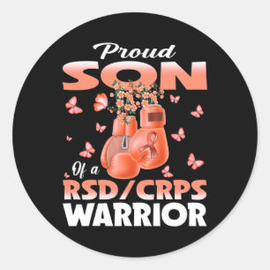 Adesivo Redondo Filho Orgulhoso De Um Guerreiro De Rsd Crps Boxing