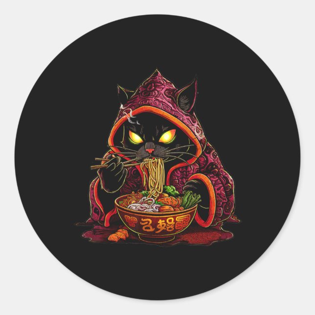 Adesivo Redondo Filhos de Animes Ramen Crianças Japonesas Kawaii C (Frente)