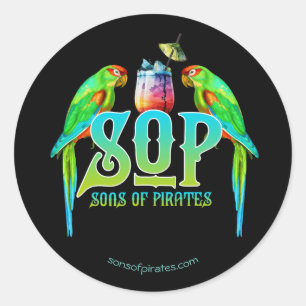 Adesivo Redondo Filhos Do SOP De Piratas
