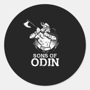 Adesivo Redondo Filhos incríveis de Odin Norse Vikings