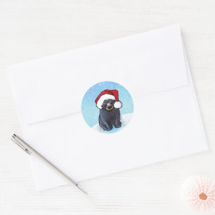Adesivo Redondo Filhote de Urso Preto de Natal