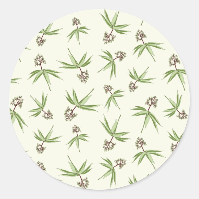 Adesivo Redondo Filiais Vermelhos Amigados no creme - padrão perfe (Frente)