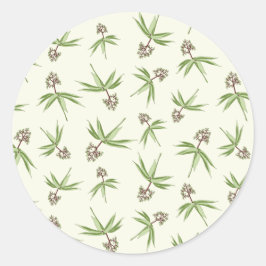 Adesivo Redondo Filiais Vermelhos Amigados no creme - padrão perfe