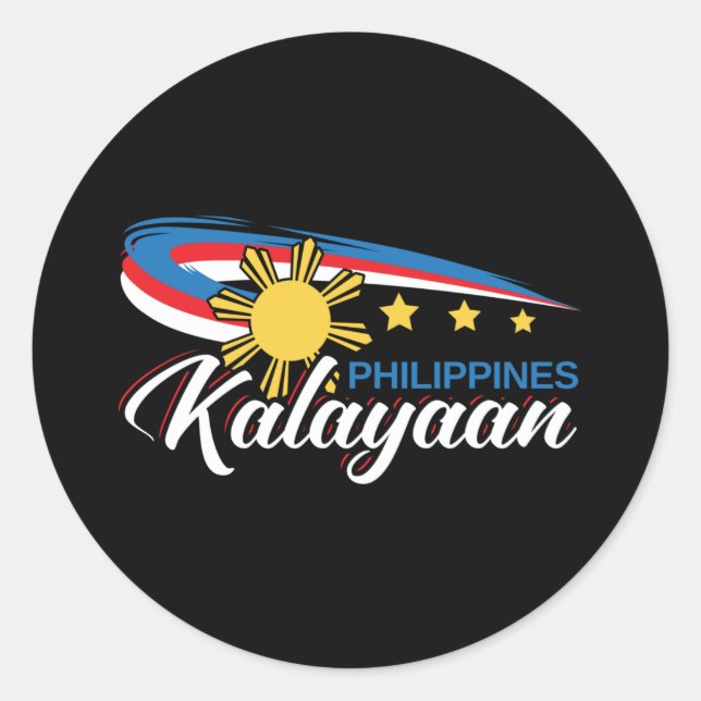 Adesivo Redondo Filipinas Feriado da Independência Kalayan (Frente)