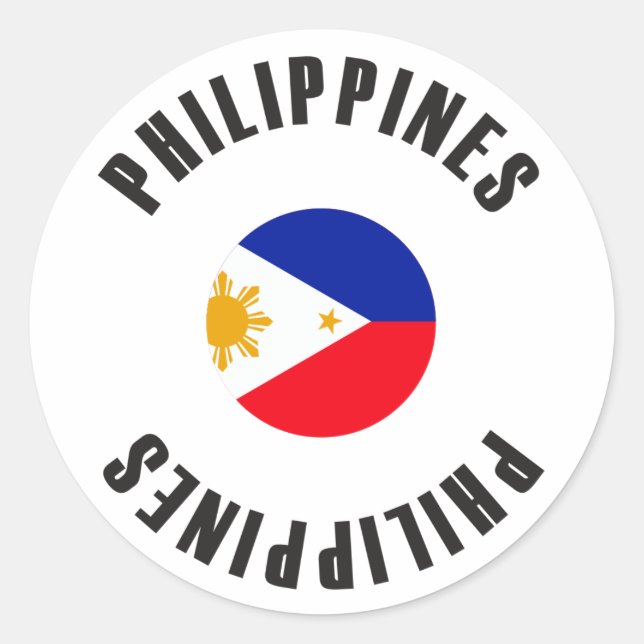 Adesivo Redondo Filipinas Flag Wheel (Frente)