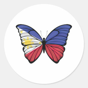 Adesivo Redondo Filipinas Hypolimnas Butterfly