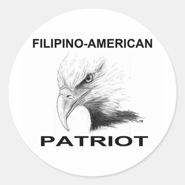Adesivo Redondo Filipino-americano (Frente)