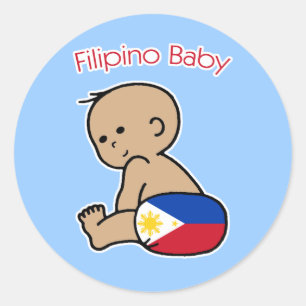 Adesivo Redondo Filipino Baby
