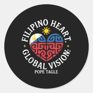Adesivo Redondo Filipino Heart Global Vision Pope Tagle