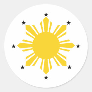 Adesivo Redondo Filipino Sun   PI Sun de Filipinas Sun  