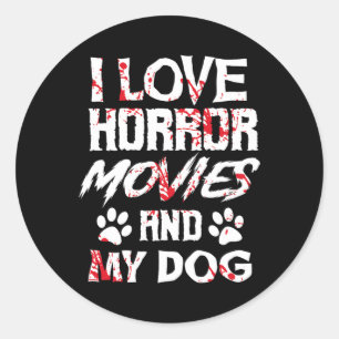 Adesivo Redondo Filmes de terror sonham amantes fãs de Halloween T