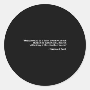 Adesivo Redondo Filosofia e Metafísica Citação Immanuel Kant
