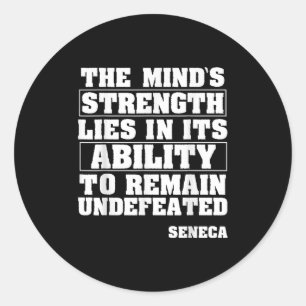 Adesivo Redondo Filosofia Estática de Cotação Motivacional Seneca 