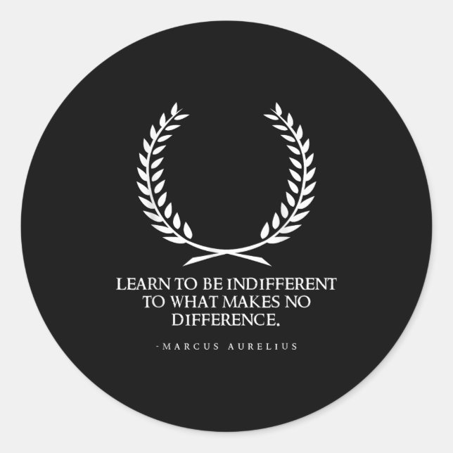 Adesivo Redondo Filosofia estática de Roma Clical Caesar Marcus Au (Frente)