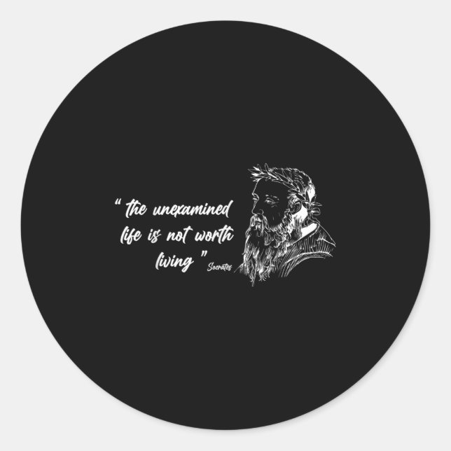 Adesivo Redondo Filosofia, famosos ícones, citações filosóficas, a (Frente)