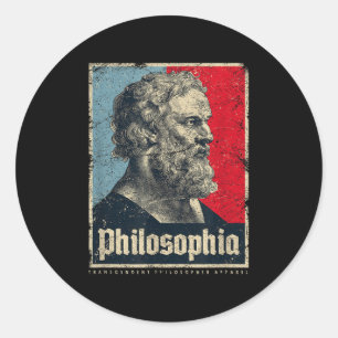 Adesivo Redondo Filosofia Grega Antiga Plato Philosophia Platos