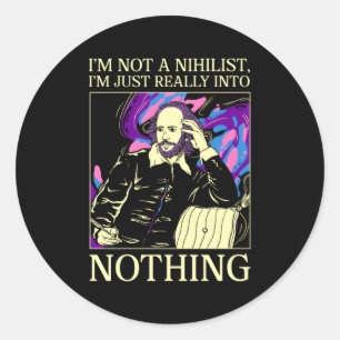 Adesivo Redondo Filósofo Católico Não Sou Uma Teoria Niilista