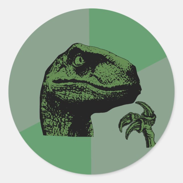 Adesivo Redondo Filosoraptor vazio (Frente)