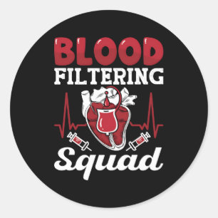 Adesivo Redondo Filtragem Sanguínea Discagens Técnicas de Nefrolog