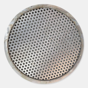 Adesivo Redondo Filtro da graxa do metal