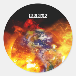 Adesivo Redondo Fim da Terra Apocalipse