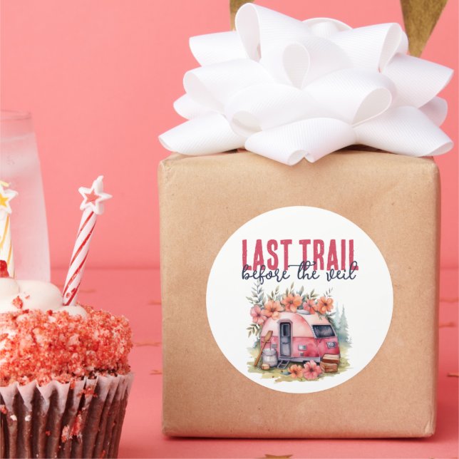 Adesivo Redondo Fim de Semana de Despedida de Solteira Glamping La (Festa)